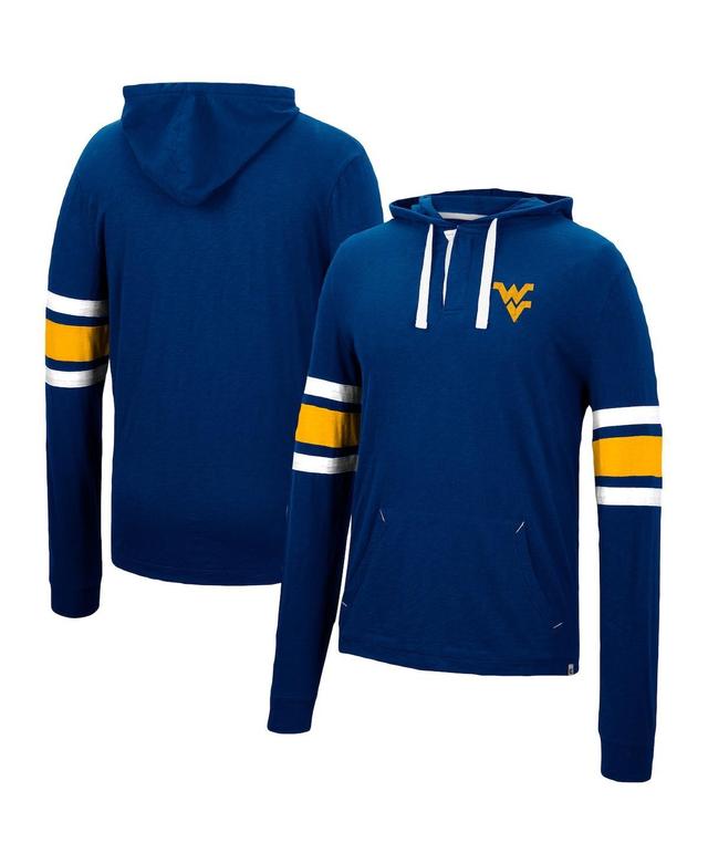 Mens Colosseum Navy West Virginia Mountaineers Lebowski Hoodie Long Sleeve T-shirt Product Image