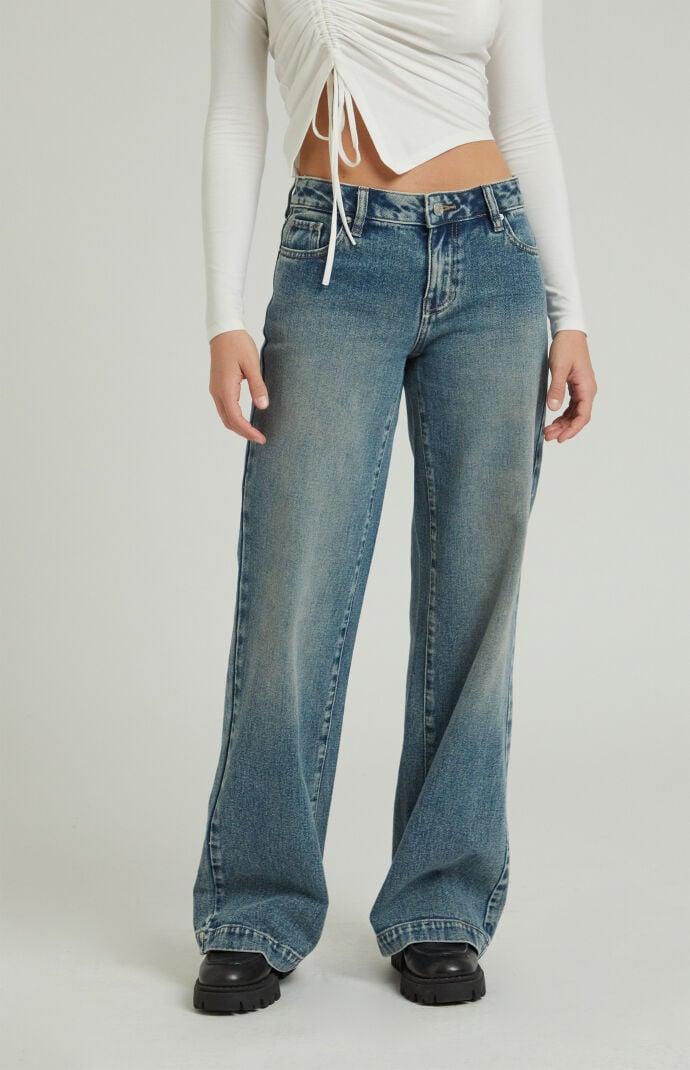 Womens Casey Low Rise Baggy Jeans - Product Image