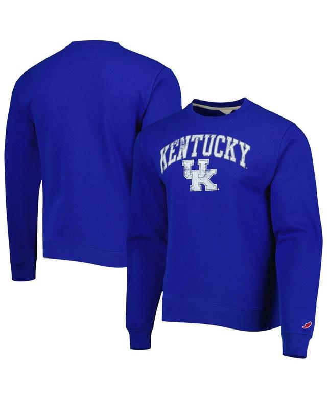 Mens League Collegiate Wear Royal Kentucky Wildcats 1965 Arch Essential Fleece Pullover Sweatshirt Product Image