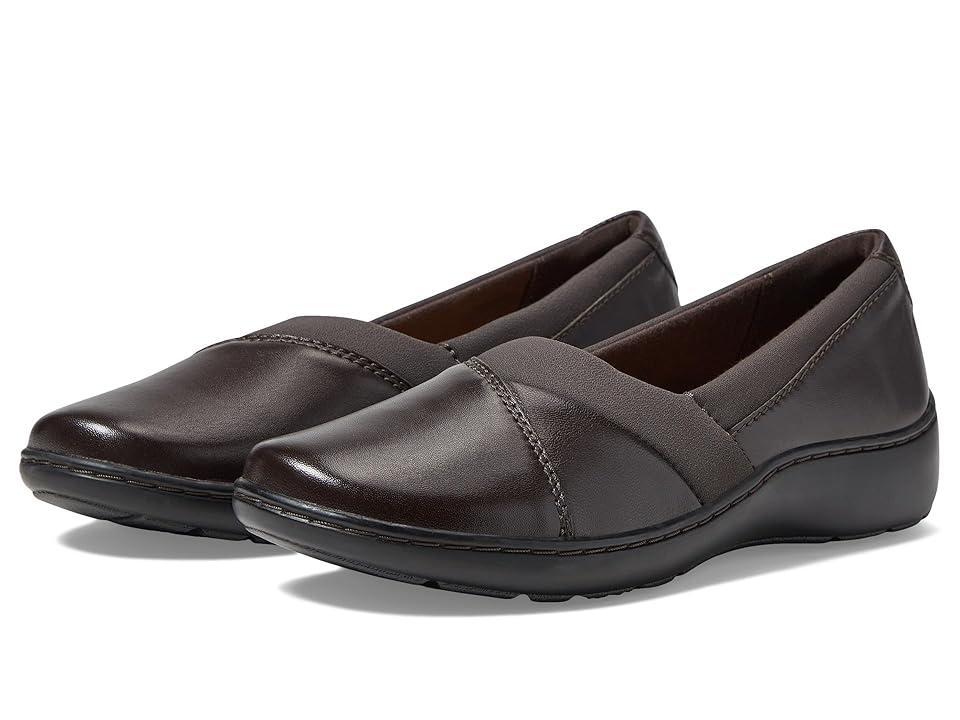 Clarks Cora Charm (Dark Leather) Women's Flat Shoes Product Image