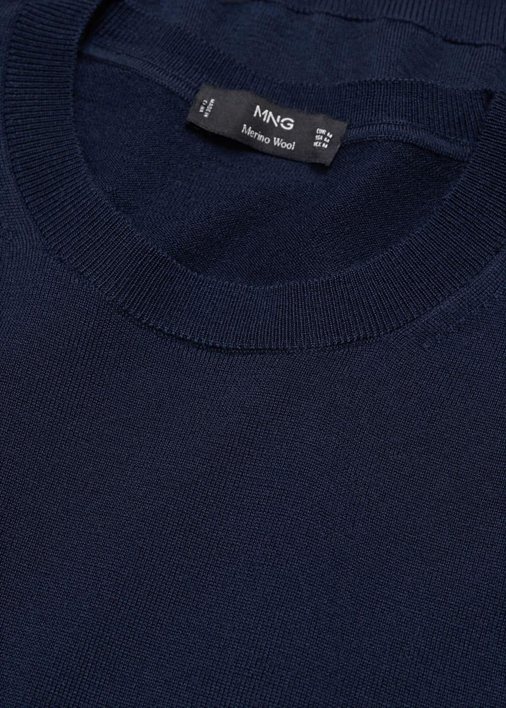 MANGO MAN - Merino wool washable sweater navyMen Product Image