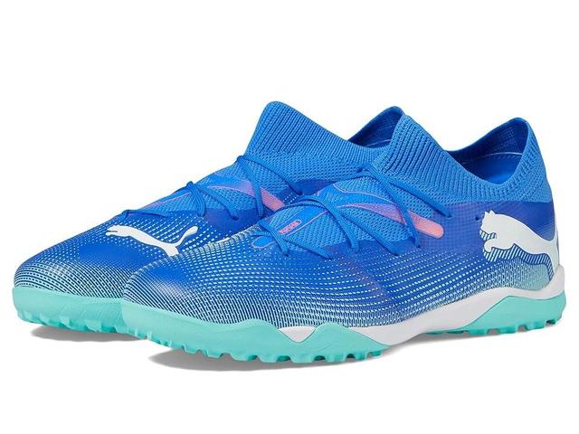 PUMA Future 7 Match Tt (Bluemazing-Puma White-Electric Peppermint) Men's Soccer Shoes Product Image