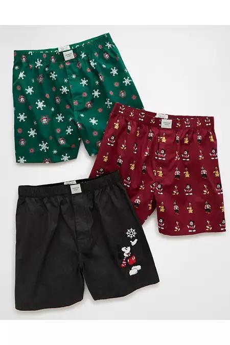 AEO Mens Disney Holiday Stretch Boxer Short 3-Pack Men's Product Image