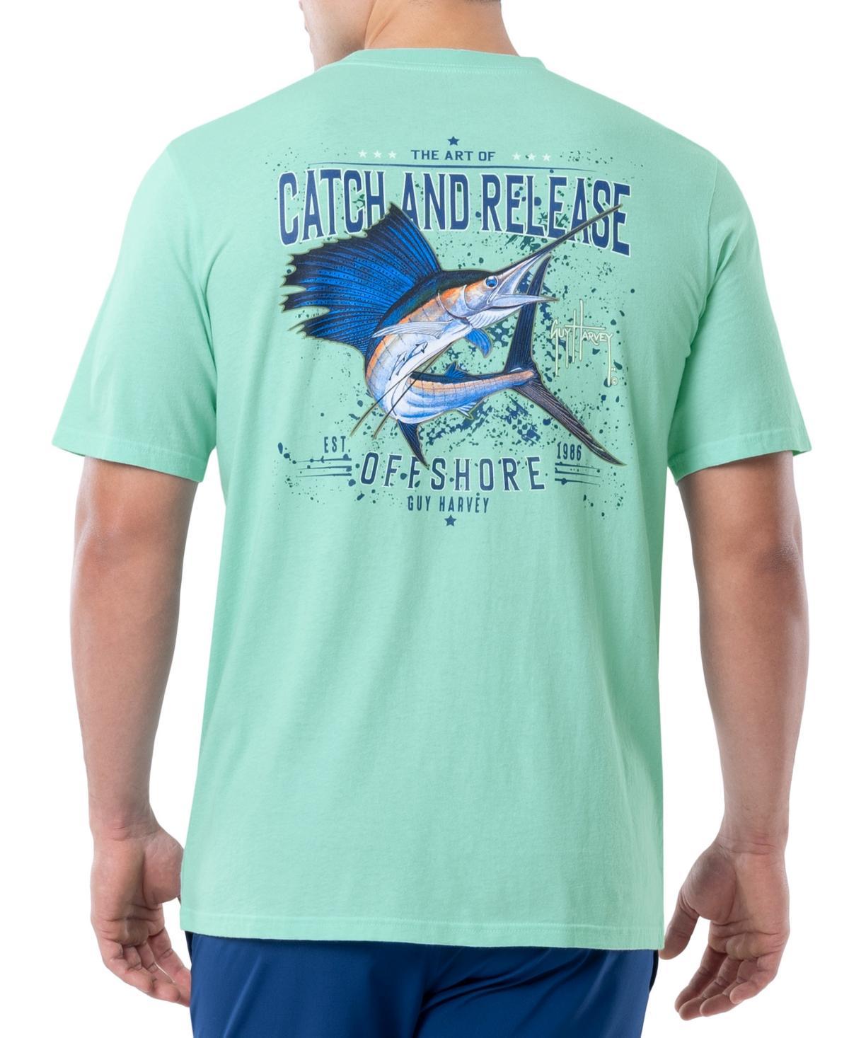 Guy Harvey Mens Catch And Release Offshore Logo Graphic Pocket T-Shirt Product Image