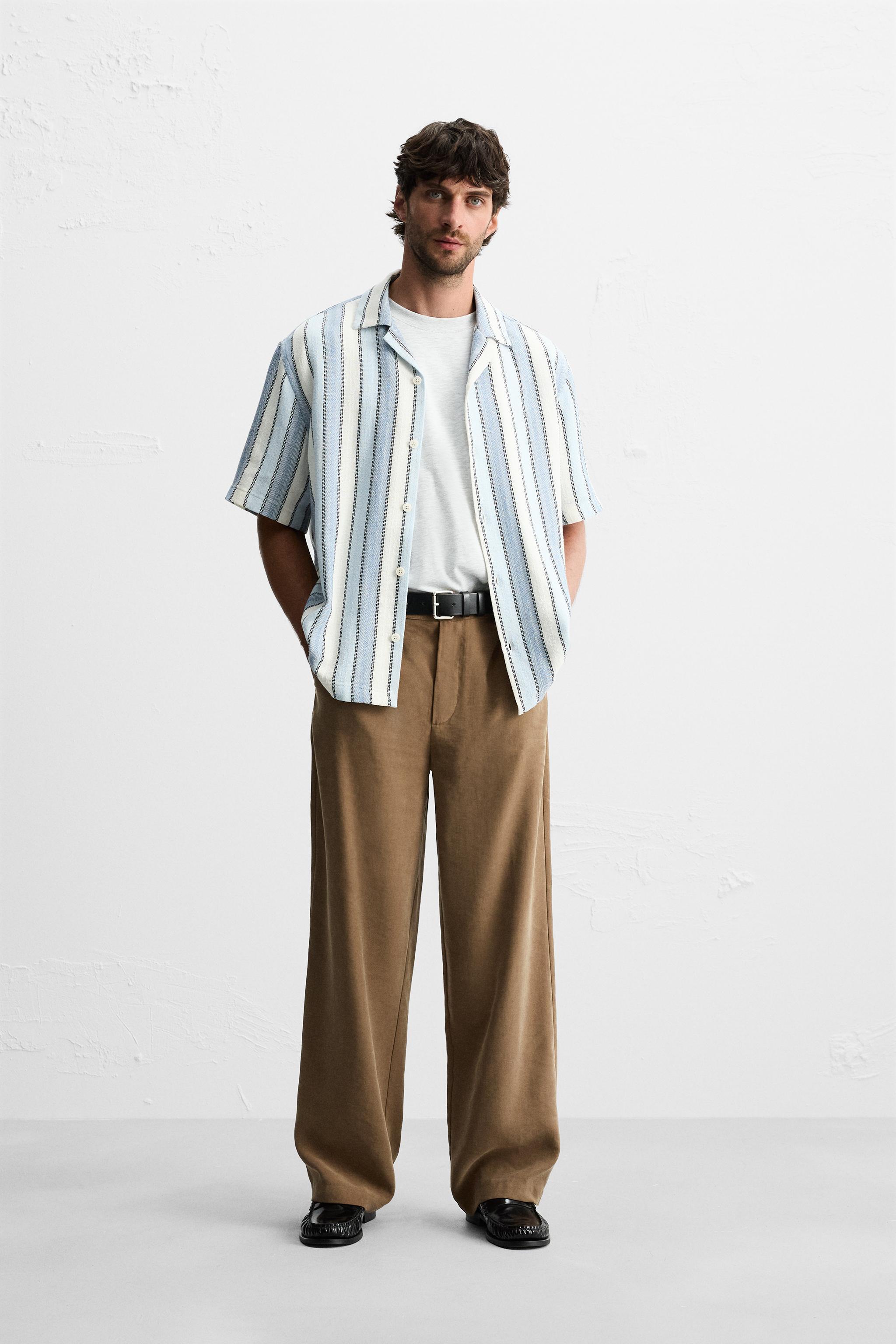 TEXTURED STRIPED SHIRT Product Image