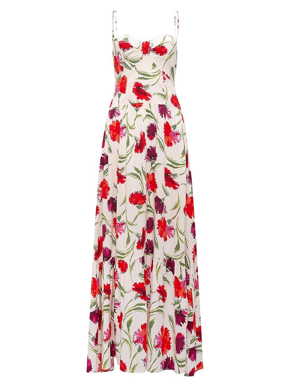 Etta Tiered Floral-Print Sweetheart Maxi Dress Product Image