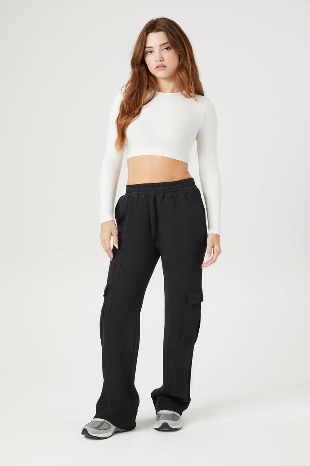 Fleece Cargo Straight-Leg Pants | Forever 21 Product Image