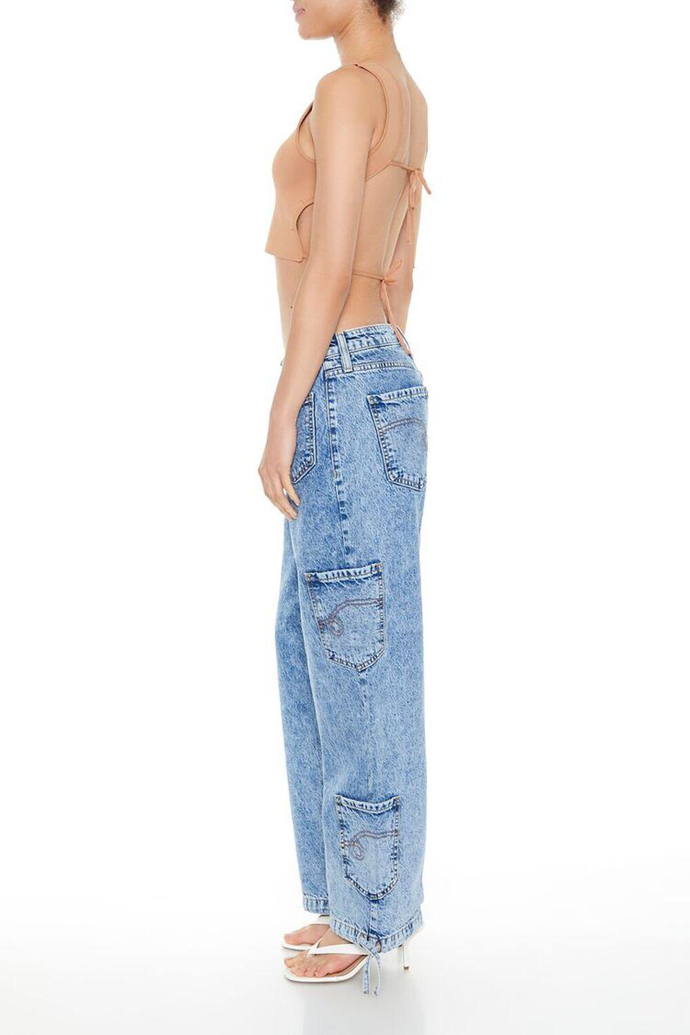 Straight-Leg Cargo Jeans | Forever 21 Product Image