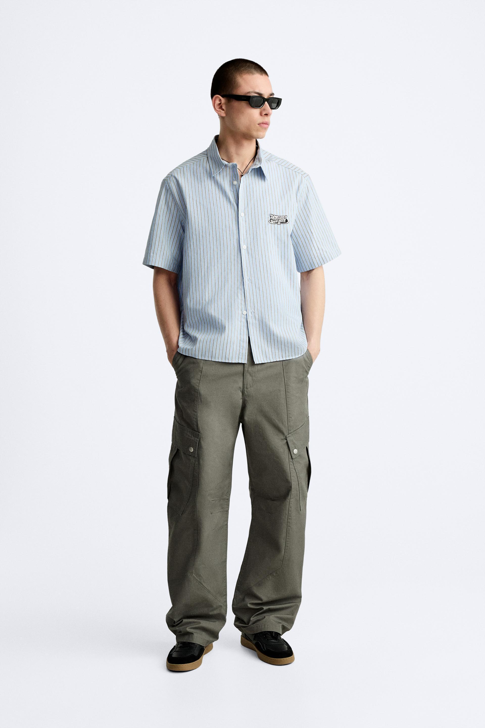 WASHED EFFECT CARGO PANTS Product Image