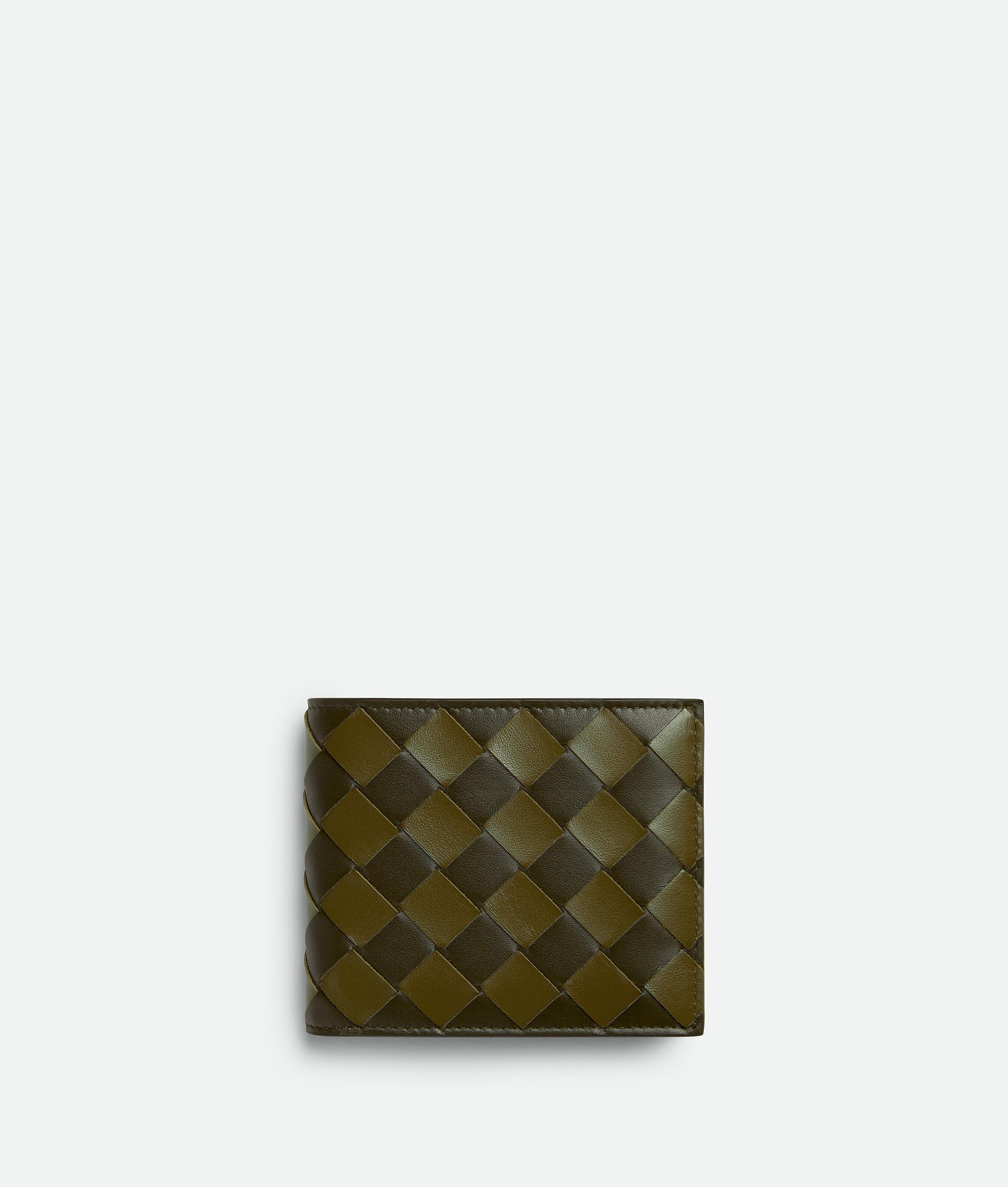 Men's Intrecciato Bi-Fold Wallet in Kaki/olive oil Product Image