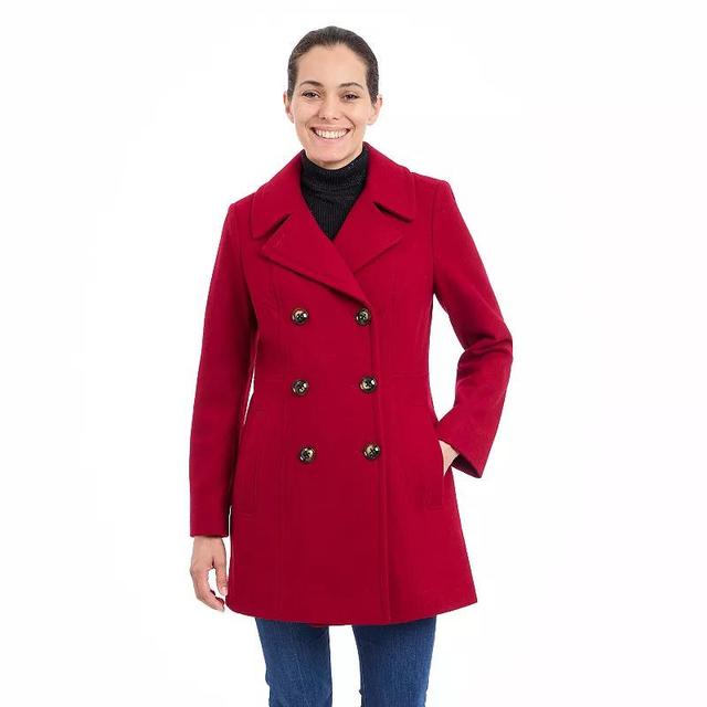 Womens London Fog Double Breasted Wool Peacoat Product Image