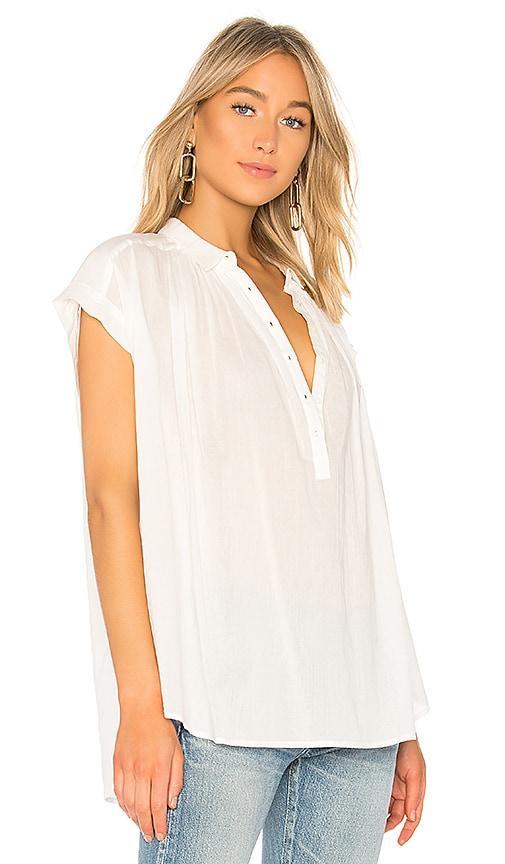 NILI LOTAN Normandy Blouse in White. Product Image