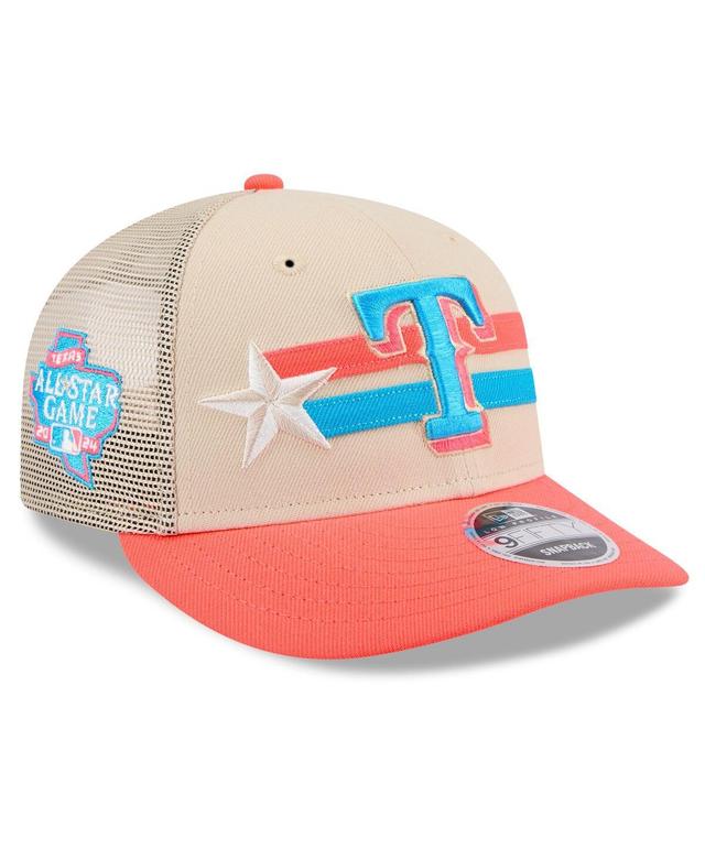 Mens New Era Cream Texas Rangers 2024 MLB All-Star Game Meshback Low Profile 9FIFTY Snapback Hat Product Image