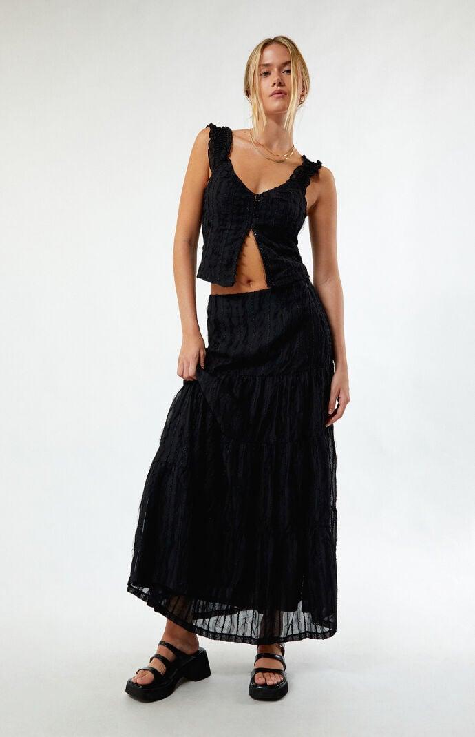 Daisy Street Women's Tiered Maxi Skirt Product Image