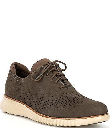 Cole Haan Mens 2.ZERGRAND Nubuck Stitchlite Laser Cut Oxfords Product Image