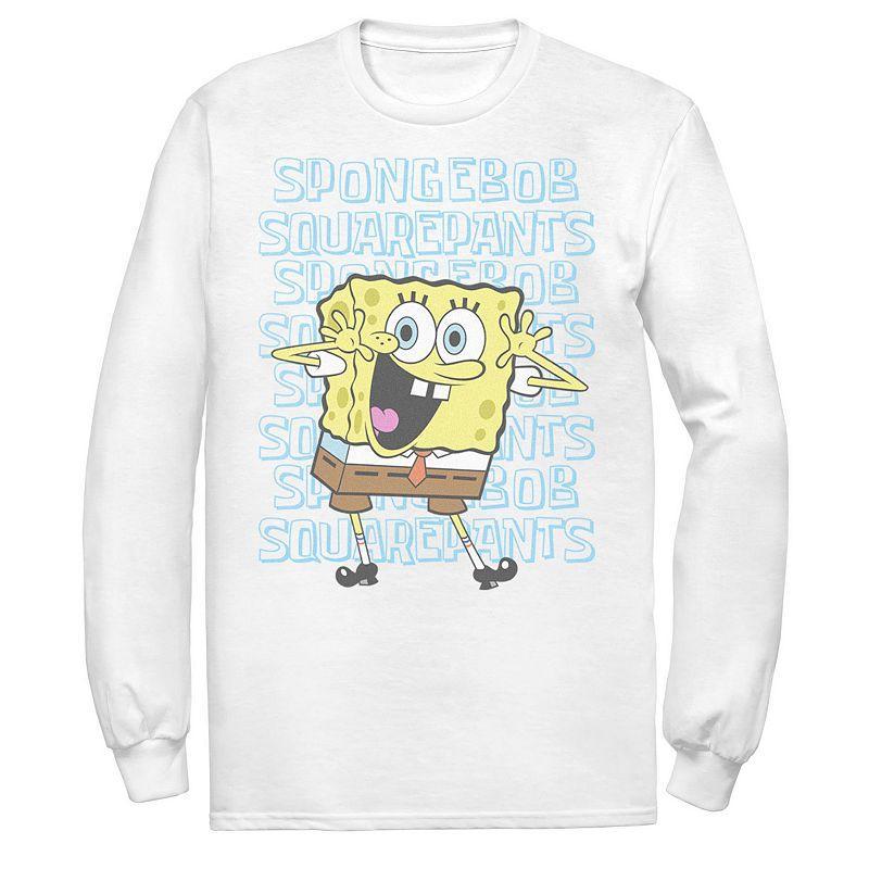 Mens SpongeBob SquarePants Name Stack Portrait Tee Product Image