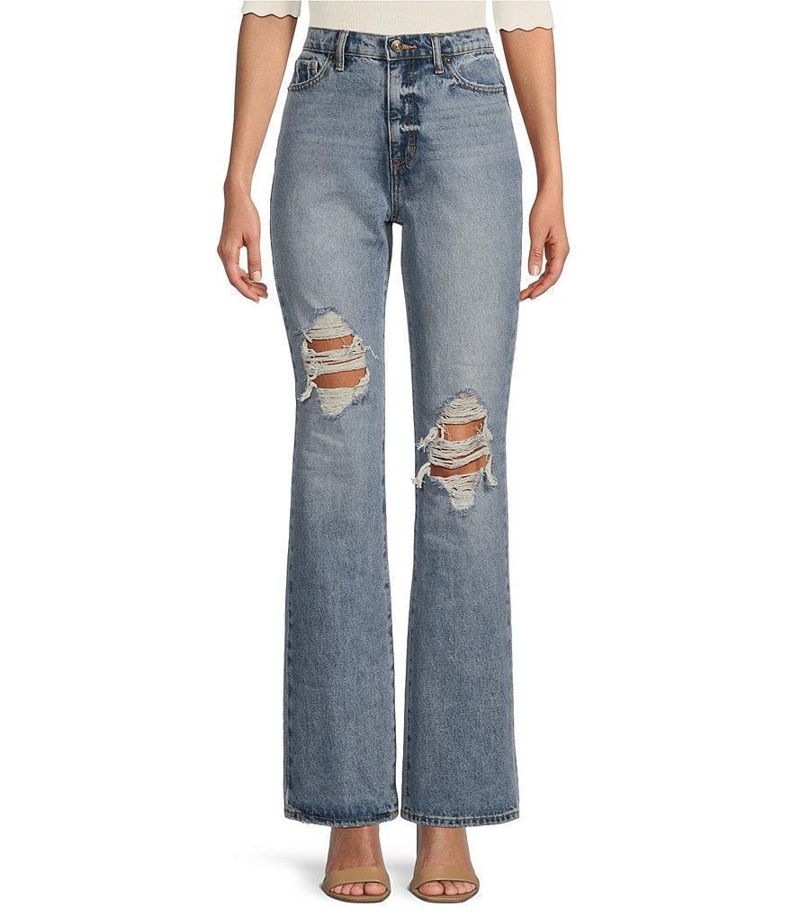 Sam Edelman Bianka High Rise Wide Leg Distressed Jeans Product Image