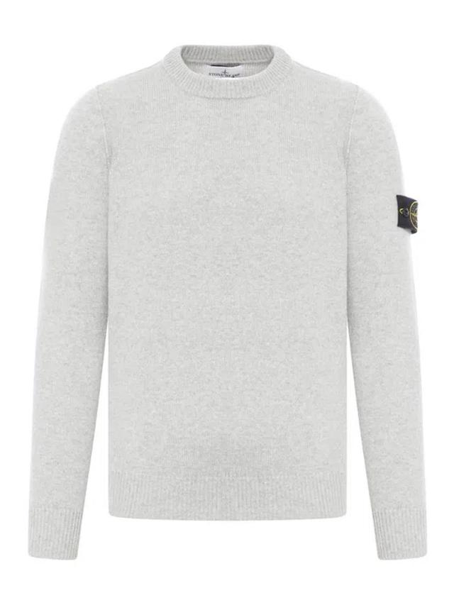 Logo Patch Crewneck Sweater In Grey Product Image