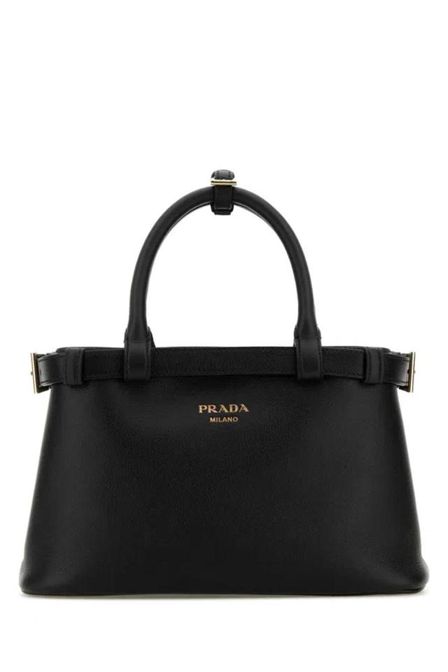 PRADA Black Leather  Buckle Large Handbag Product Image