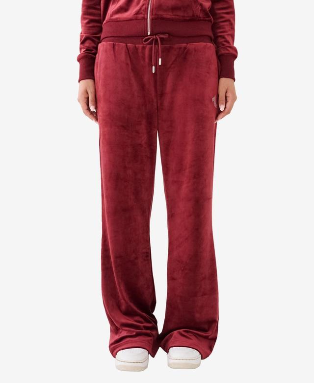 True Religion Womens Velour Straight Leg Pants Product Image