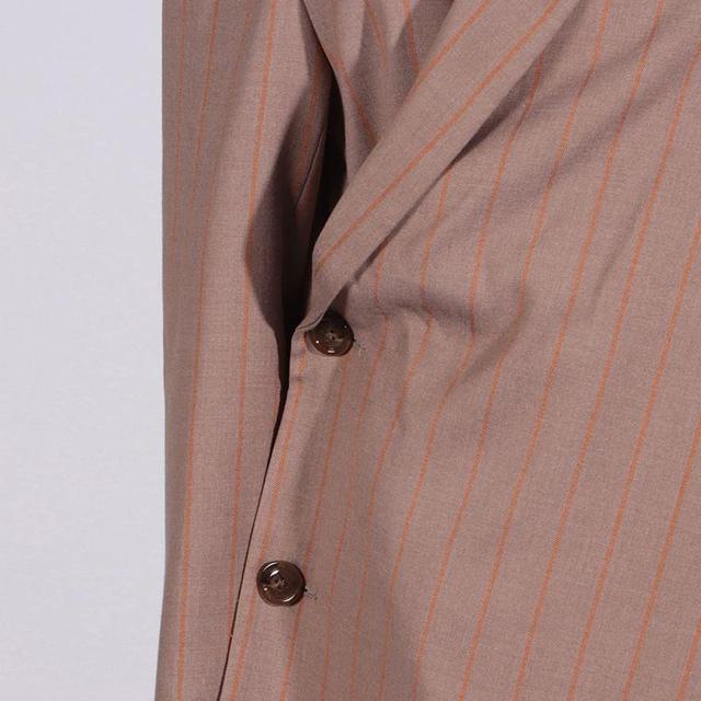 Pinstriped Asymmetrical Single-Breasted Blazer Product Image