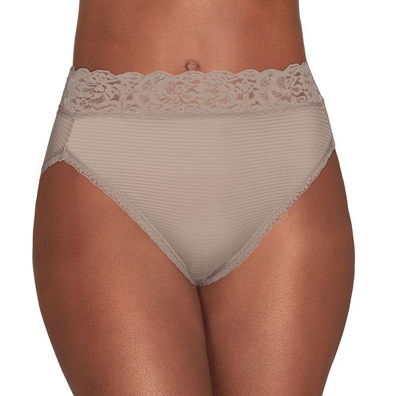 Vanity Fair Womens Flattering Lace Hi-Cut Panty Underwear 13280, extended sizes available Product Image