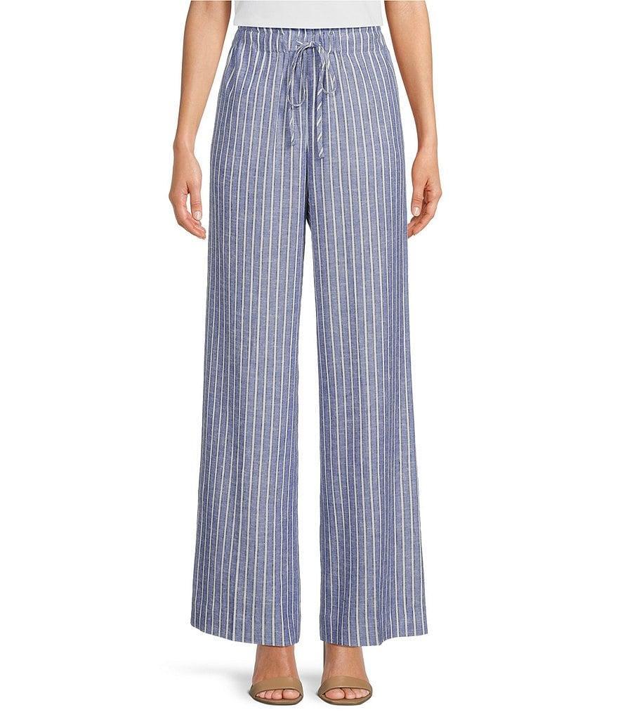 tyler boe Palmer Bermuda Stripe Print Wide Leg Elastic Waist Coordinating Drawstring Pants Product Image