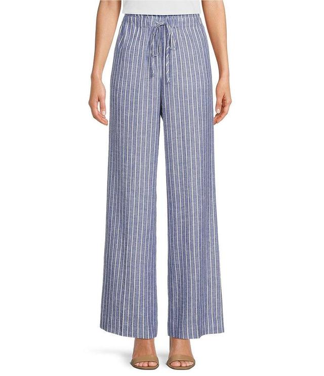 tyler boe Palmer Bermuda Stripe Print Wide Leg Elastic Waist Coordinating Drawstring Pants Product Image