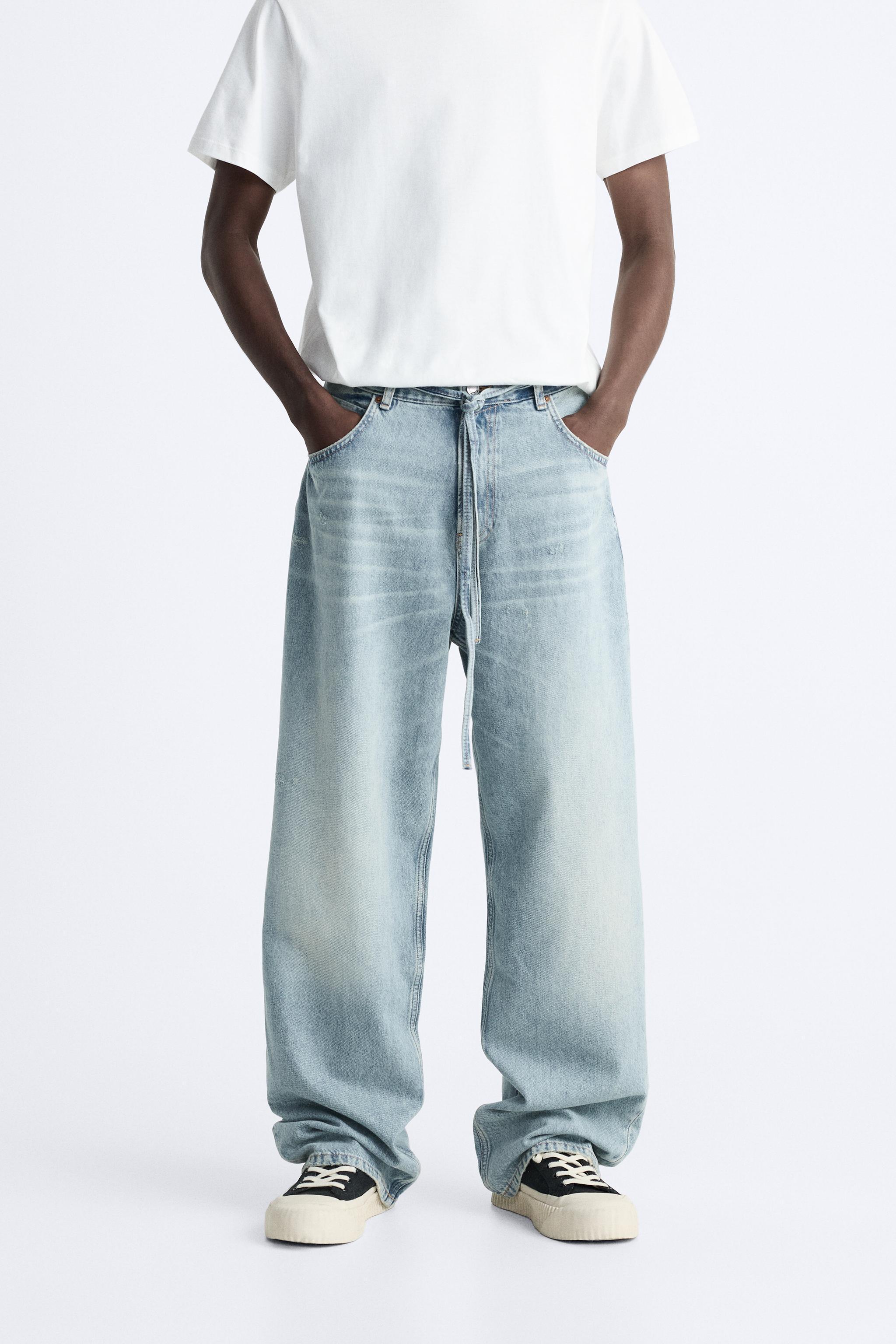 BAGGY BELTED JEANS Product Image