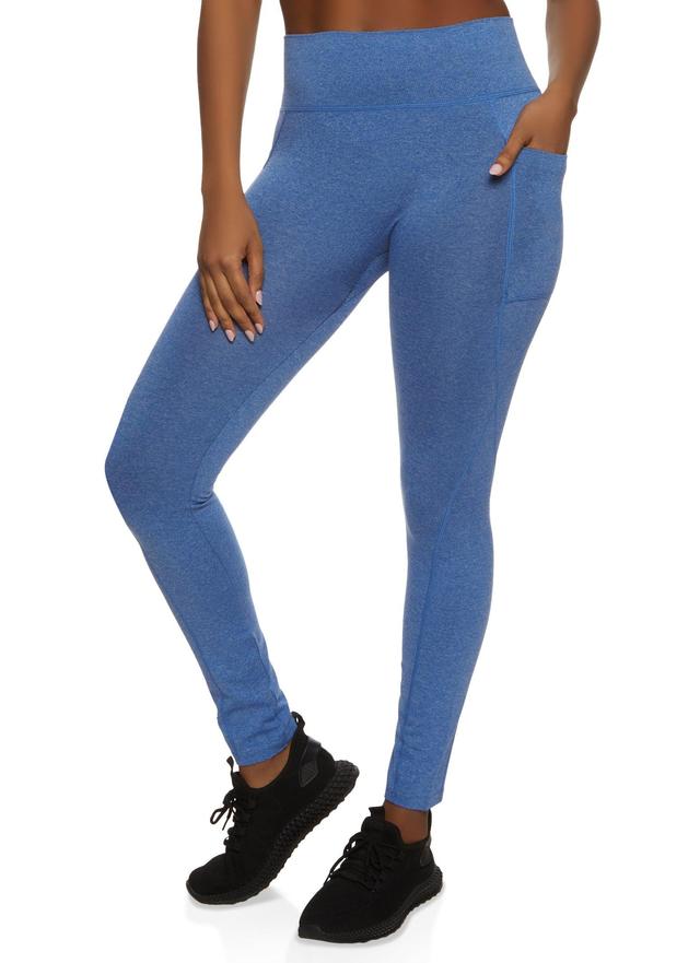 Womens High Waisted Seamless Side Pocket Leggings Product Image