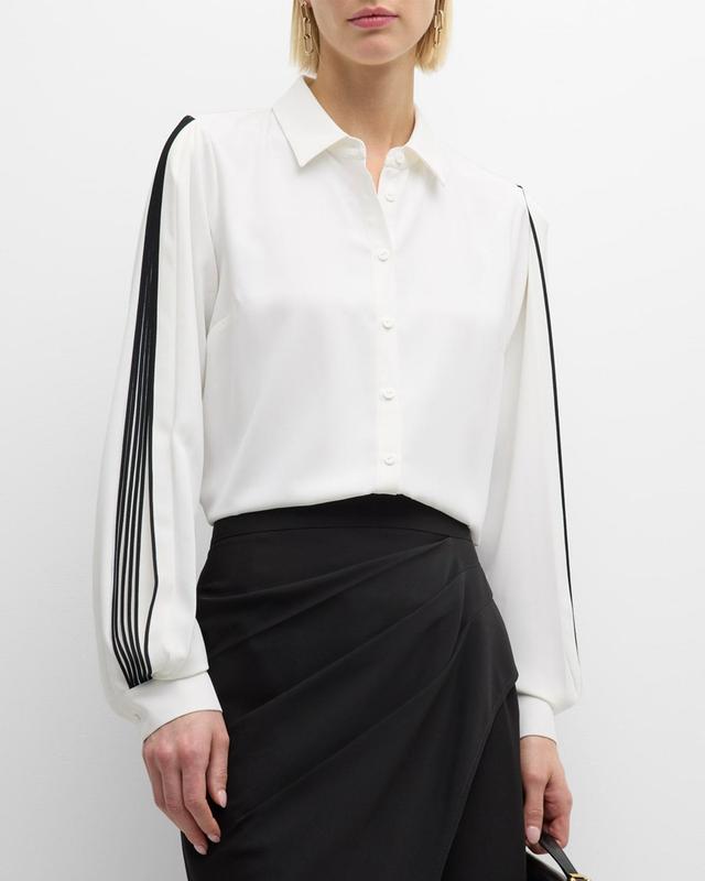 Womens The Landon Pleated-Sleeve Blouse Product Image