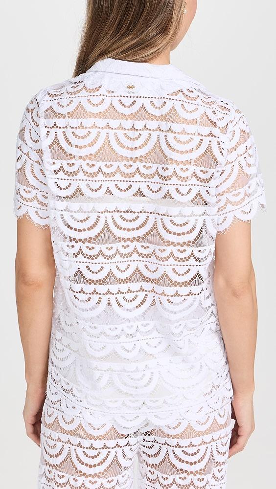 PQ Swim Lace Button Top | Shopbop Product Image