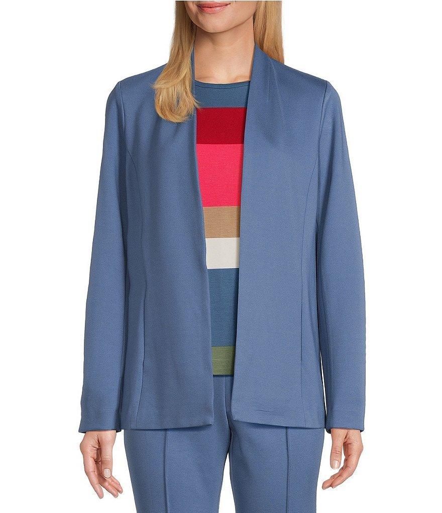 Investments Petite Size Signature Ponte Long Sleeve Open-Front Jacket Product Image