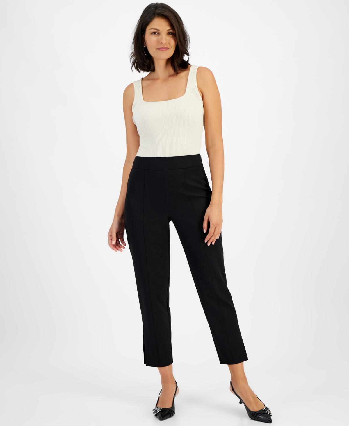 I.n.c. International Concepts Womens High-Rise Slit-Cuff Pants, Created for Macys Product Image