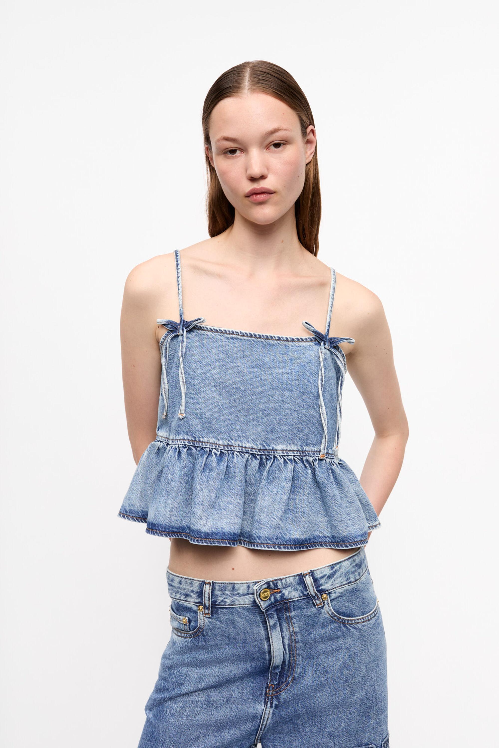 Blue Denim Strap Top product image