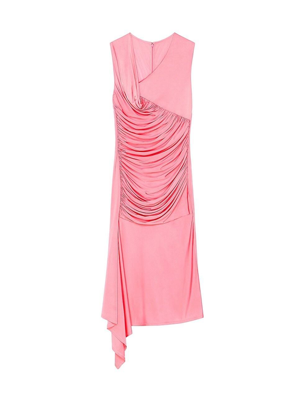 Womens Asymmetrical Draped Dress In Jersey Product Image