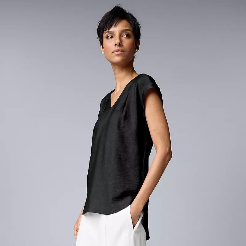 Womens Simply Vera Vera Wang V-Neck Top Product Image