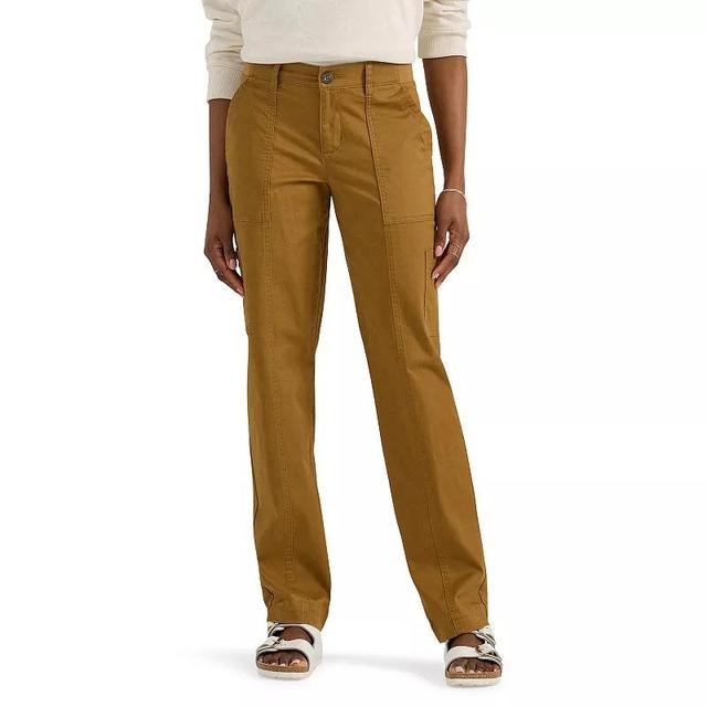 Womens Lee Ultra Lux Comfort with Flex-To-Go Straight-Leg Utility Pants Glazed Red Product Image