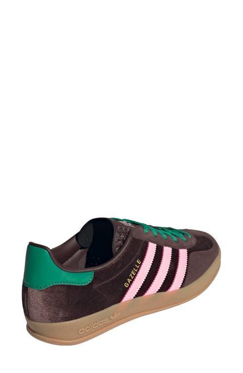 ADIDAS ORIGINALS Adidas Gazelle Indoor Sneaker In Dark Brown Glow Pink Cou Product Image