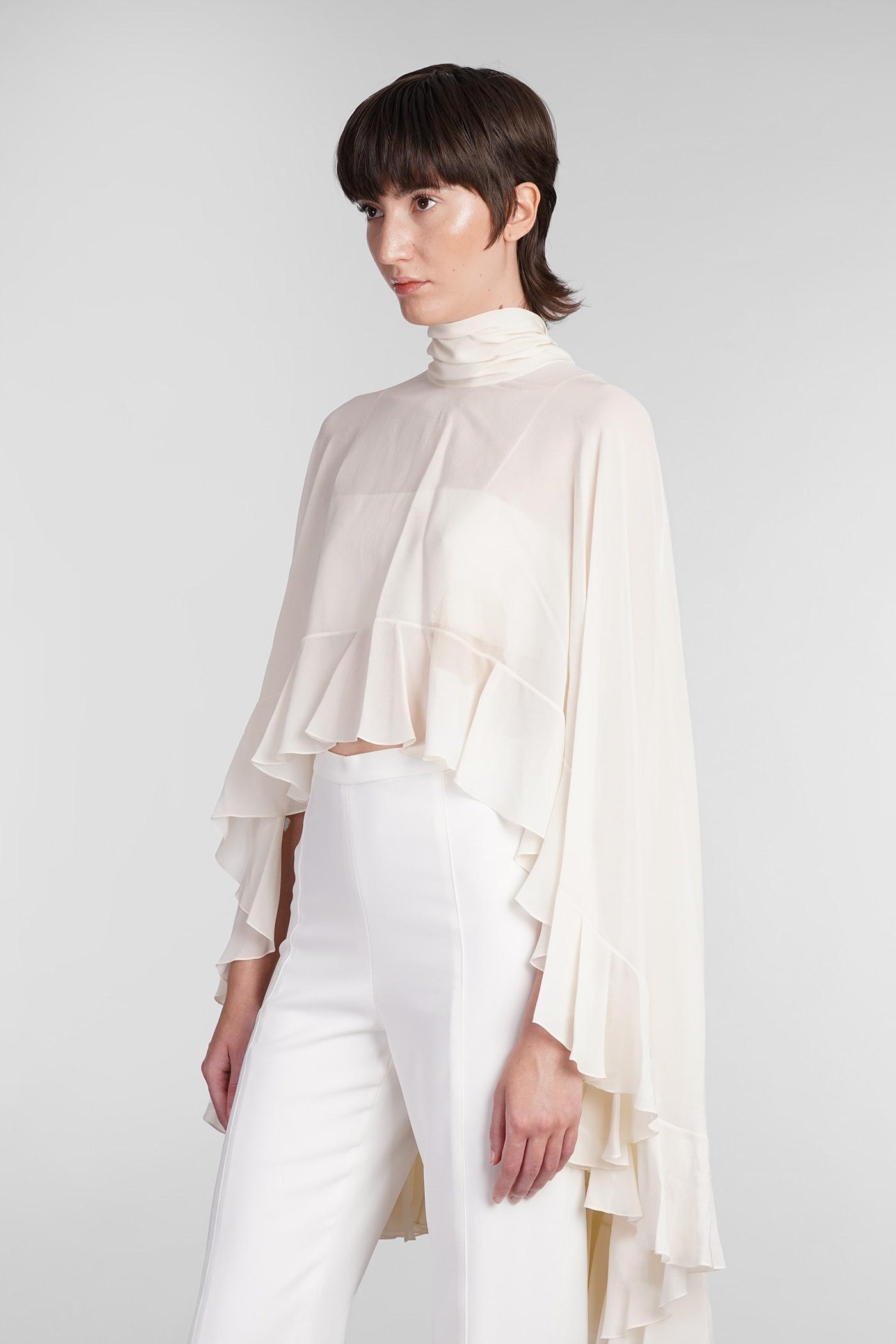 Blouse In Beige Silk Product Image