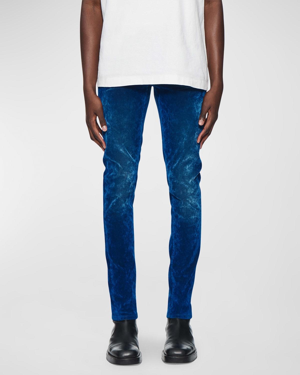 Men's Velour Flock Skinny Jeans Product Image