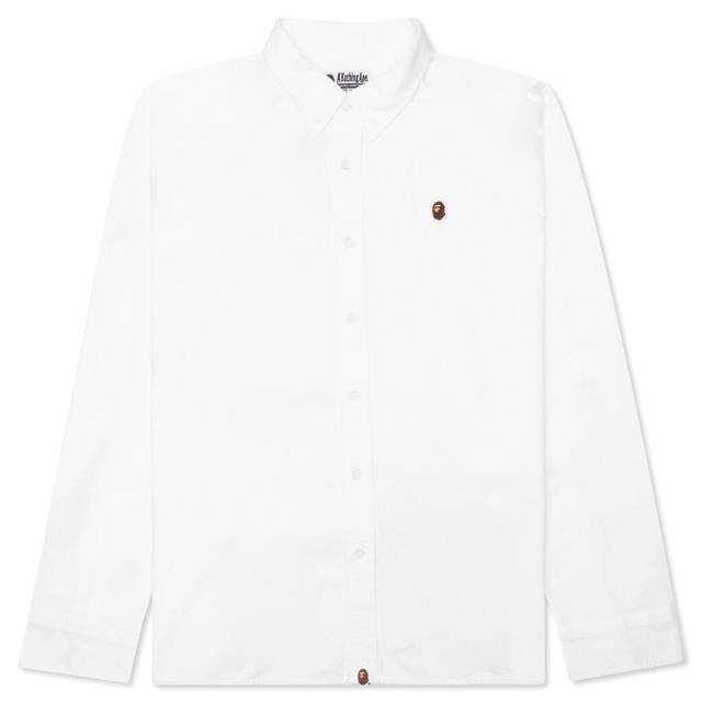 Ape Head One Point Oxford Shirt - White Male Product Image