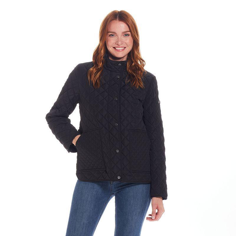 Womens Weathercast Mixed Diamond Quilted Modern Barn Jacket Product Image