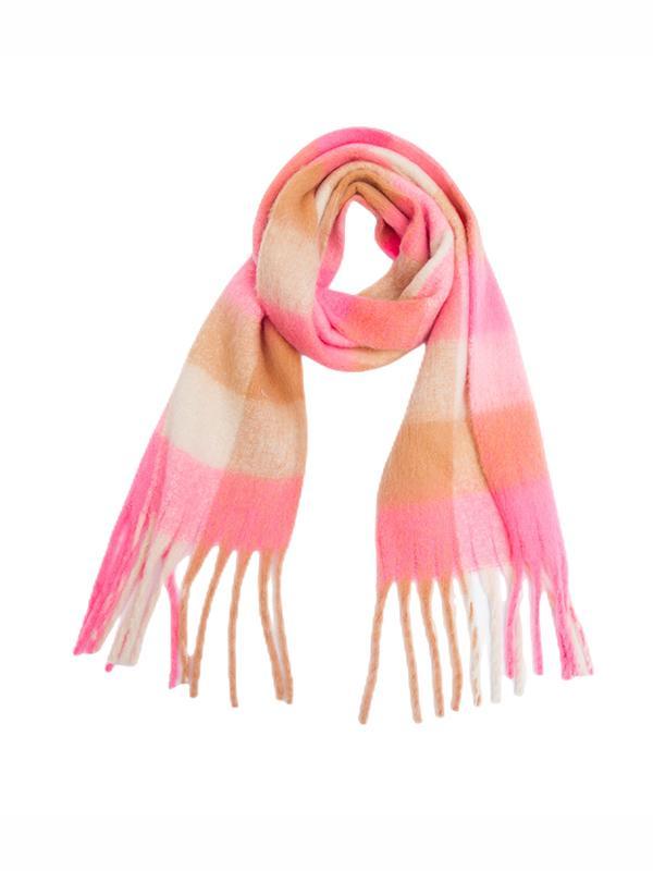 Thick Keep Warm Plaid Tasseled Shawl&Scarf Product Image