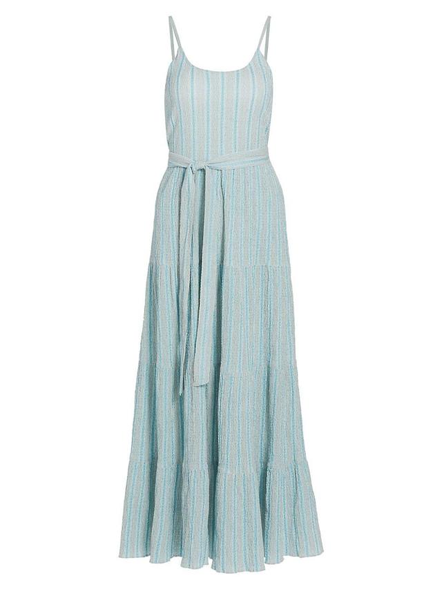 Womens Laguna Striped Cotton-Blend Maxi Dress Product Image