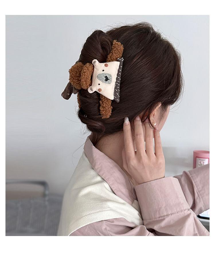 Bear Fabric Hair Claw Clip Product Image