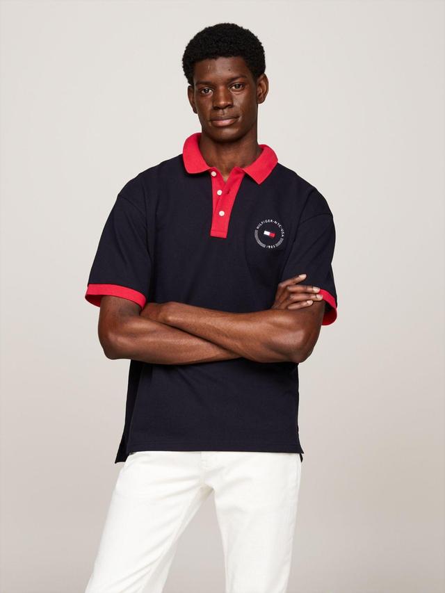 Tommy Hilfiger Men's Hilfiger Team Regular Fit Flag Polo Product Image