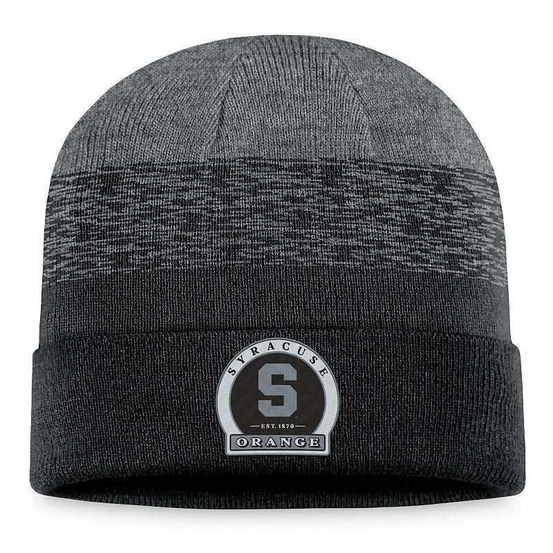 Mens Top of the World Heather Black Syracuse Orange Frostbite Cuffed Knit Hat Product Image