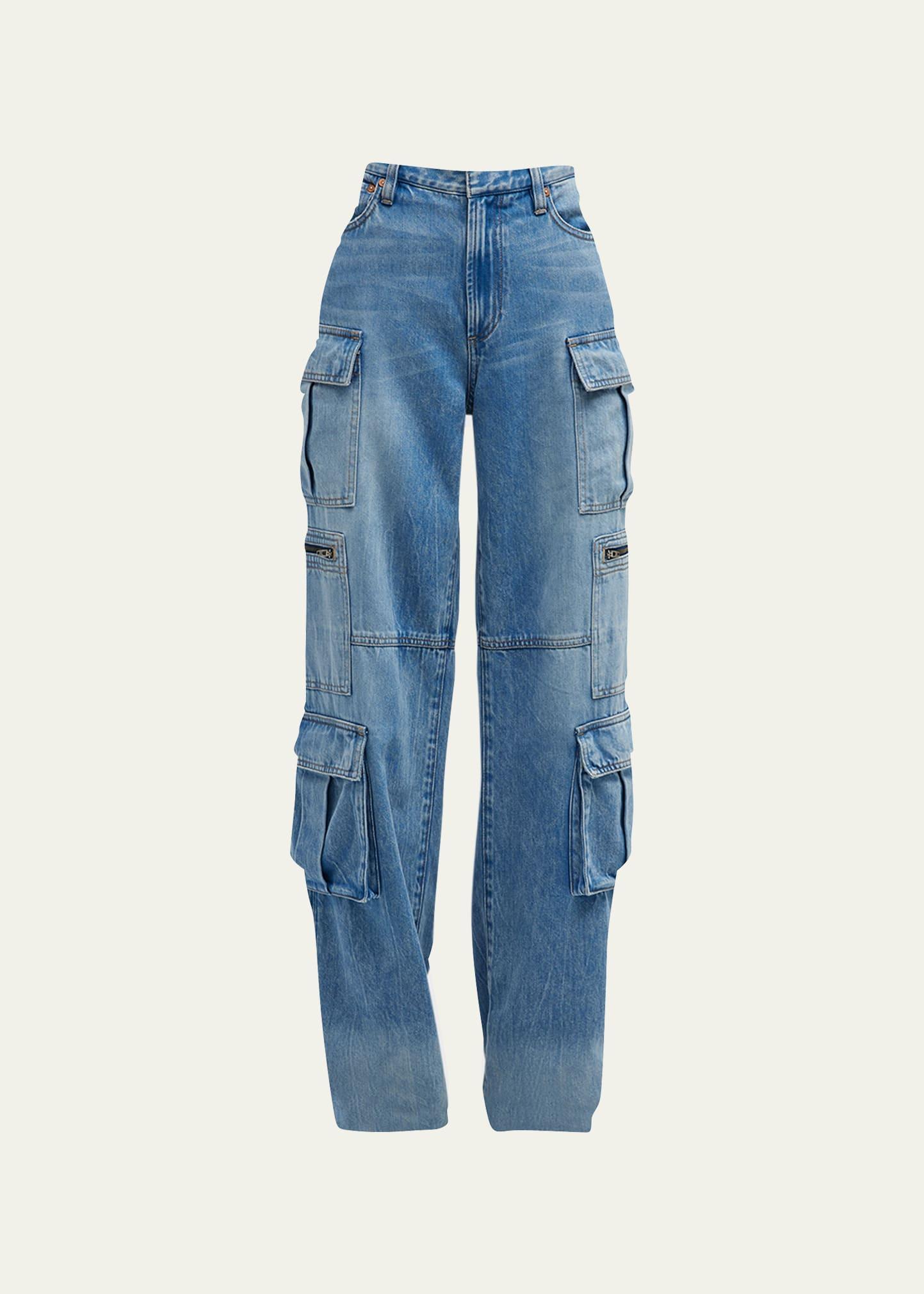 Alice + Olivia Cay Baggy Cargo Jeans Product Image