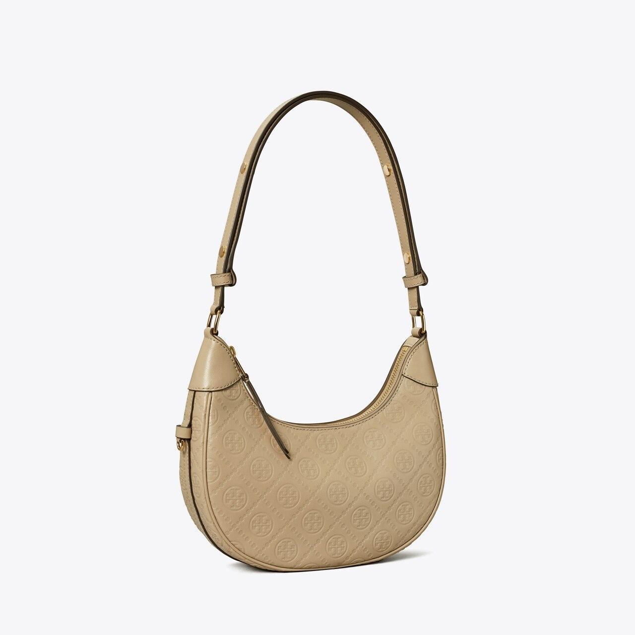 T Monogram Leather Crescent Bag Product Image